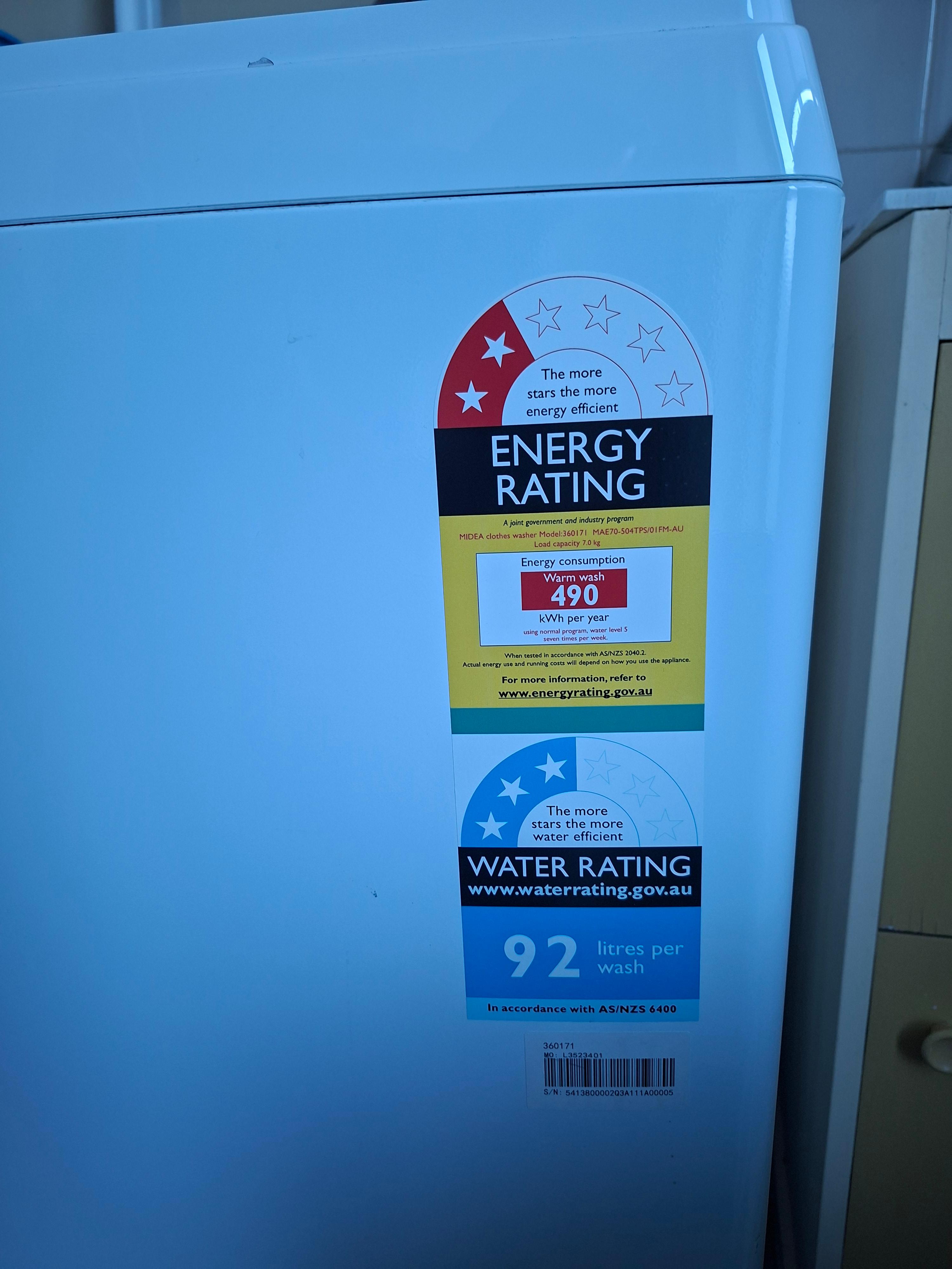 세탁기 판매 ! Midea 7kg top loader 이미지 5